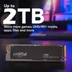 Crucial T705 2TB PCIe Gen5 NVMe M.2 SSD, Up to 14,500MB/s Read & 12,700MB/s Write, Gen5 Gaming Drive with 232-Layer NAND, DirectStorage Ready, Works with Intel & AMD | CT2000T705SSD3 - Image 6