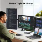 UGREEN Revodok Pro 313 13-In-1 USB-C Docking Station 4K@60Hz Triple Display Dual HDMI DP 10Gbps USB-C USB-A 100W PD Gigabit Ethernet SD TF 3.5mm Audio - Image 8