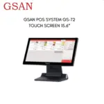 GSAN GS-T2 POS System – 15.6" Touchscreen, Intel i5 5th Gen, 8GB DDR3, 256GB SSD, LED8N Customer Display, Built-in Wi-Fi, Black, Dual RAM Slots