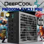 DeepCool PN1000M 1000W Power Supply With ATX 3.1, PCIe 5.1, 80 Plus Gold, Cybernetics Gold , 135mm FDB Fan, 12V-2x6 Cable, Japanese Capacitor, Compact 150mm Design | BLACK