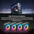 DeepCool CG530 4F Dual-Chamber Mid-Tower ATX Case with 270° Glass View, 4 ARGB Fans, 360mm Radiator Support, USB-C, 410mm GPU Support, Hidden Cabling, 7 Expansion Slots | BLACK  - Image 5