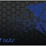 NCTS Large Size (440mm x  350mm x 4mm) Hexagonal Print , Precision Type Gaming Mouse Pad with Stitched Embroidery Edge, Premium-Textured Mouse Mat with Thick Non-Slip Rubber Base , Indigo &  Black