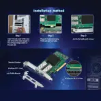 10Gb Dual LAN SFP PCI-e Network Card, Intel 82599(X520-DA2) Controller, 10Gbps Ethernet Adapter, 2 x 10Gbe SFP Port, 10G NIC Card, Support Windows/Windows Server/Linux/VMware - Image 3