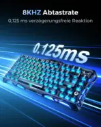 GravaStar Mercury V75-HE Gaming Keyboard With RGB Gateron Magnetic Jade Pro Switch : 8000Hz Polling Rate, 0.005mm Magnetic Switch Precision, 0.125ms Ultra-Low Latency, Adjustable Actuation, Rapid Trigger, Semi-Aluminum Build  | Stealth Black ● USED - Image 4