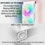 DeepCool LE360 WH V2 CPU Liquid Cooler 360mm Radiator With Frosted Pump 3x ARGB Fans Anti-Leak Tech PWM Control Intel LGA1851/1700/1200 AMD AM5/AM4 | WHITE - Image 4